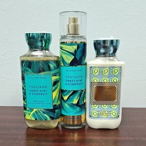 Bath & Body Works Thailand Sweet Kiwi & Starfruit 3 Piece Body Care Gift Set